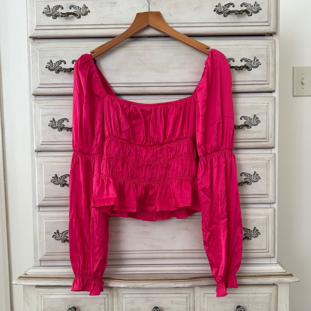Forever 21 Pink Milkmaid Top